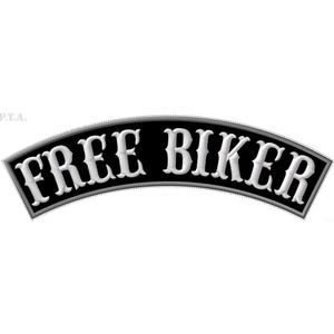 Free Biker Rocker XL iron-on PATCH Aufnäher Parche brodé patche toppa motorcycle rider vest jacket