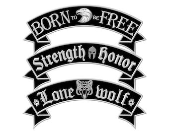 Bügelbild Rocker Biker Biker Biker Applikation zum Aufbügeln (34cmx14cm)