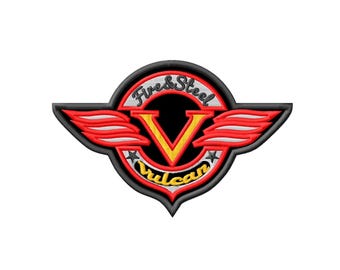 Vulcan Fire & Steel Iron-on Patch, Kawasaki Fan Gift