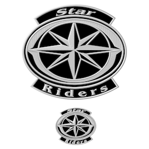 Star Riders geborduurde opstrijkpatch (set van 2) Yamaha Motorcycle Biker-patches