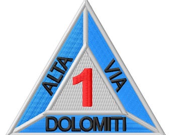 Alta Via Uno 1  iron-on PATCH Aufnäher Dolomites Dolomiti Italy
