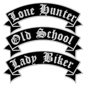 Broderade motorcykelmärken - XL Rocker Biker Strykmärke (33,5 x 13,5 cm)