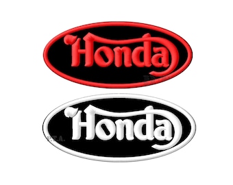 Patch termocolante bordado Honda Old School, presente para fã de motocicletas (5x2")
