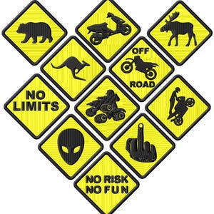 Motorbikes iron-on PATCH Aufnäher Parche brodé patche toppa motorcycle rider biker travel trekking scooter quad off road moose bear kangaroo