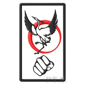 Parche termoadhesivo bordado "Puño de Grulla Blanca" - Kung Fu Hakutsuru Ken