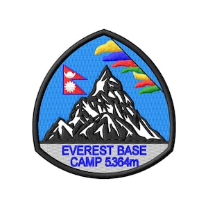 Mount Everest Base Camp iron-on PATCH Aufnäher South Base Nepal Trekking Hiking