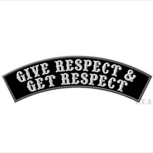 Give & Get Respect Rocker XL iron-on PATCH Aufnäher Parche brodé patche toppa motorcycle rider biker vest jacket
