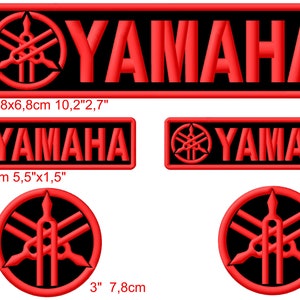 Yahama Bügelbild 5tlg. Aufnäher Parche brodé patche topa für Fans und Eigner Biker Motorräder Reiter