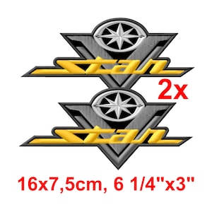 Puede incluir: Dos parches bordados con un diseño geométrico gris y negro, texto "Star" dorado y un emblema de estrella blanca. Los parches miden 16x7,5 cm y están etiquetados como "2x".
