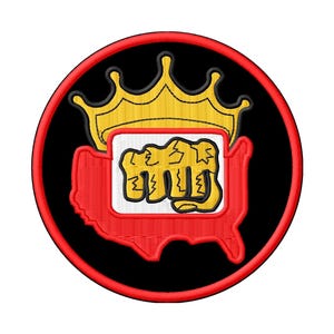 Parche termoadhesivo de corona de Kenpo Karate, homenaje a The King Presley