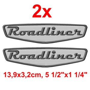 Star Roadliner  iron-on PATCH set of 2 pcs. Aufnäher Parche brodé patche toppa for fans Yamaha Riders Biker embroidery vest jacket patches