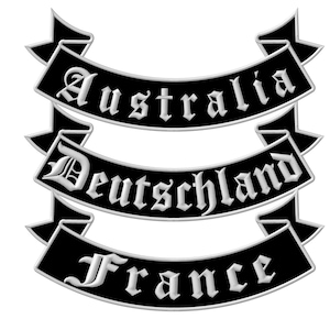 Écusson de broderie à bascule en bas XL – appliques thermocollantes motard motard