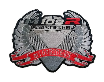 M109R Owners Group Embroidered Iron-On Patch: Suzuki Boulevard Riders