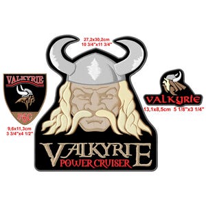 Zestaw naszywek motocyklowych Valkyrie do prasowania, haftowane naszywki motocyklowe