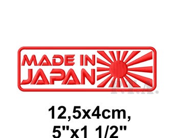 MADE in JAPAN Embroidered Iron-On Patch