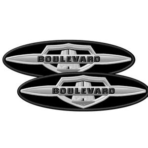 Boulevard Broderad Tygmärke Set, Suzuki M109R Biker Tygmärken (2 st)