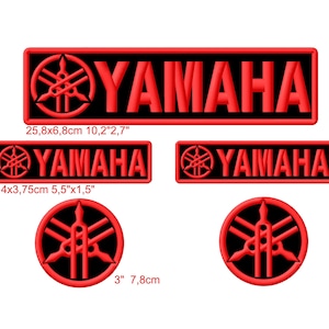 Zestaw haftowanych naszywek do prasowania (5 szt.) dla fanów i właścicieli motocykli Yamaha