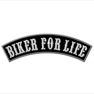 Biker for Life Rocker XL iron-on PATCH Aufnäher Parche brodé patche toppa motorcycle rider biker vest jacket