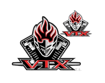 Patch termocolante VTX, aplique bordado para motocicleta, presente para fãs da Honda (conjunto de 2)