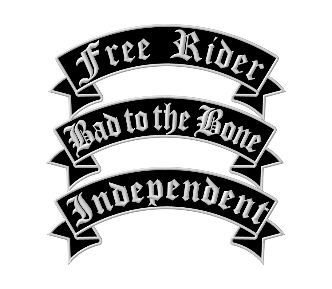 XL Rocker Embroidered Biker Patch - Iron-on Rider Jacket Vest Applique ...