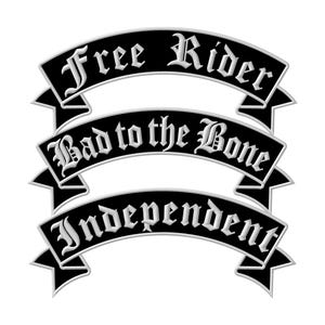 XL Rocker geborduurde bikerpatch - opstrijkbare vest appliqué ruiterjack