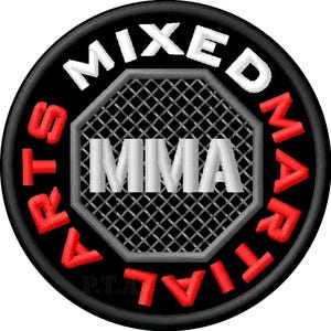 Écusson thermocollant MMA, appliqué d'arts martiaux mixtes