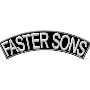 Faster Sons Rocker XL iron-on PATCH Aufnäher Parche brodé patche toppa motorcycle rider biker vest jacket