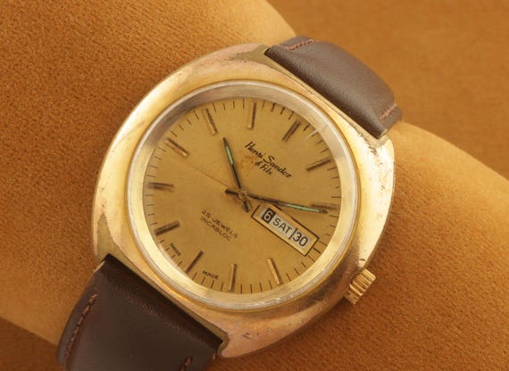 Vintage Henri Sandoz & Fils men's manual winding watch