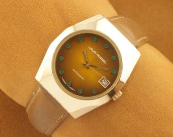 Vintage Louis Rossel automatic mens swiss excellent dial working wrist watch 100% original collector item NO45