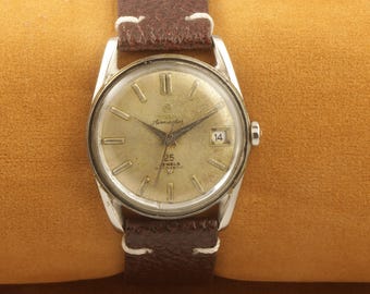 Pre-owned TITONI airmaster 25j Automatic men swiss working wrist watch excellent dial 32mm NO44 original vintage