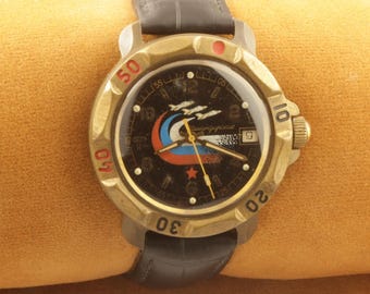 Vintage Used RUSSIAN Mens Winding working wrist watch 39mm recently serviced NO33