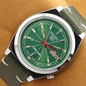Vintage green dial seiko mens watch - Etsy 日本