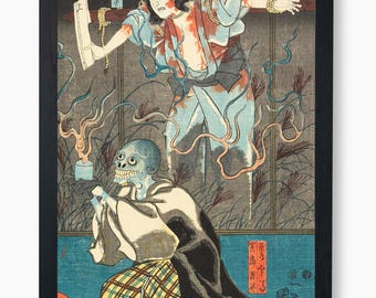 絵画 GHOST 60 - 1 Ghost of Togo: Vintage Japanese Ukiyo-e Woodblock Print - Dark
