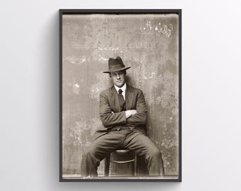 Vintage 1920s Gangster Digital Art - Photography | Old-School Crime | True Crime Print, Vintage Style Home Decor, Digital Download