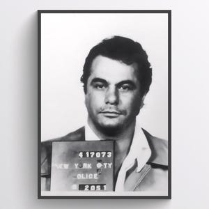John Gotti, gangster mugshot, godfather, mafia,  mobster, criminal poster, print, instant download, wall decor, Digital Download