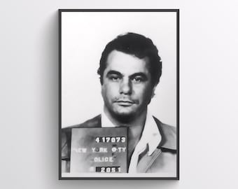 John Gotti, gangster mugshot, godfather, mafia,  mobster, criminal poster, print, instant download, wall decor, Digital Download