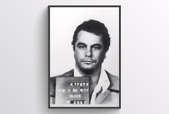 John Gotti, gangster mugshot, godfather, mafia,  mobster, criminal poster, print, instant download, wall decor, Digital Download