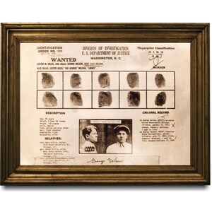 Vintage Gangster Wanted Poster Digital Art - Lester "Baby Face" Nelson - 1934 FBI Mugshot Print,Retro Criminal Memorabilia, Digital Download image 3