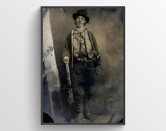1879年 西部開拓時代の無法者ビリー・ザ・キッド 8x10 写真 歴史的写真