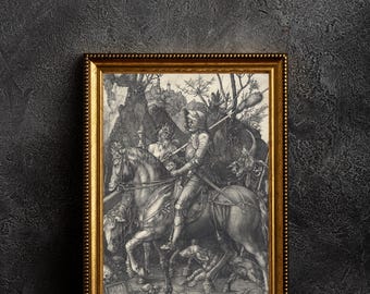 騎士、死、悪魔、アルブレヒト・デューラーの彫刻アートプリント