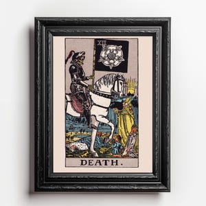 Tarot - Rider-Waite "Morte" Carta Ilustração Digital Download - 20 Tamanhos - Arte de Parede para Imprimir - Exibição de Decoração de Casa Mística