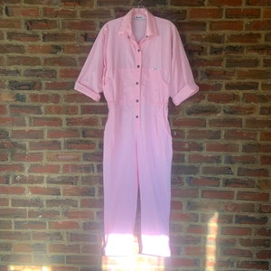 CUTEST Vintage 80s DREAMS Large jumpsuit overalls mechanic boiler suit snaps Utility suit  women's