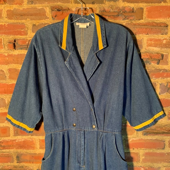 CHIC 80's VTG Sailor/Nautical IDEAS blue denim sn… - image 2