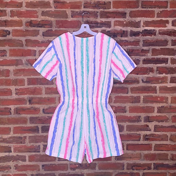 Adorbs 80's VTG IDEAS Pink Green Purple Stripes R… - image 6