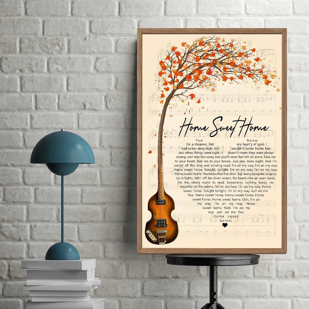 Motley Crue Home Sweet Home Lyrics Poster Motley Crue Etsy
