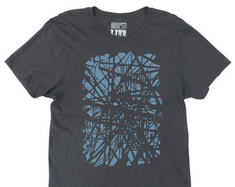 Brooklyn Subway Tshirt, Grey Cotton