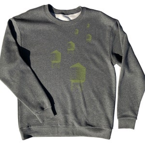 Water Towers Fleece Sweatshirt in Dark Grey Unisex
