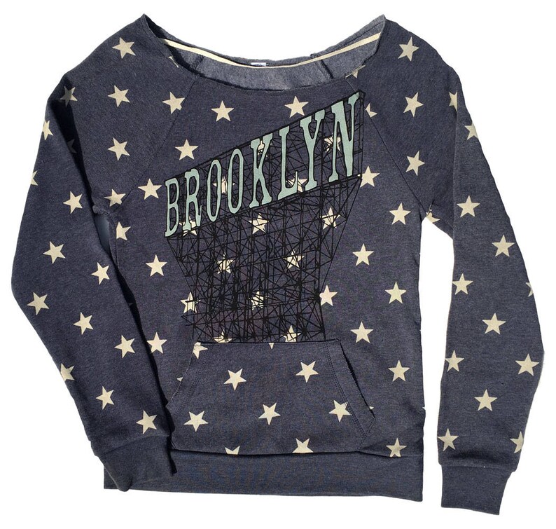 Brooklyn Women/'s Sweatshirt in Stars Blue