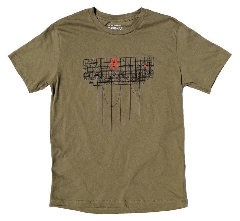 Red Hook Vintage Sign, Men's Brooklyn T-Shirt in Olive Green image 1