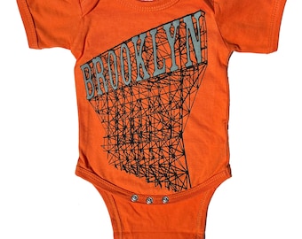 Baby Brooklyn Onesie Short Sleeve in Orange